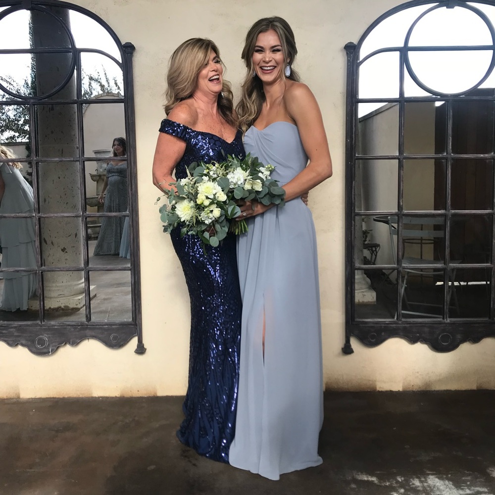 Strapless floor length dress